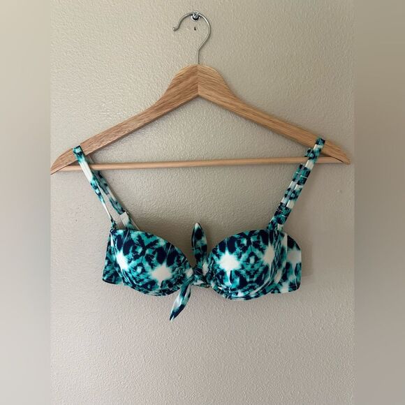 Victoria’s Secret Multi-Way Blue Bikini Top and Ruched Swim Skirt Size M / 34B - Picture 6 of 12